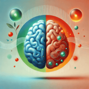 Image contrasting an inflamed vs a healthy brain